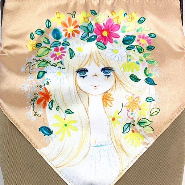 Mizumori Ado Shoulder Bag Eco Bag Set Beige Flower Ado-chan