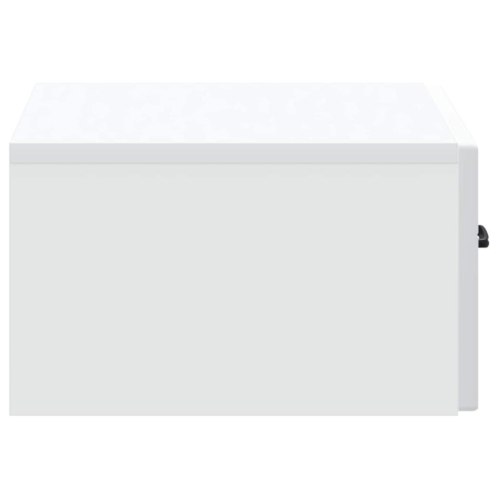 Wall Mounted Nightstand White 49 x 34.5 x 20 cm Particleboard