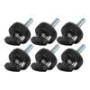 6pcs Quick Removal Thumb Screw Steel Billet Aluminum D Ring Design Hardtop Bolts for Wrangler JK JT 2007 To 2018 Black