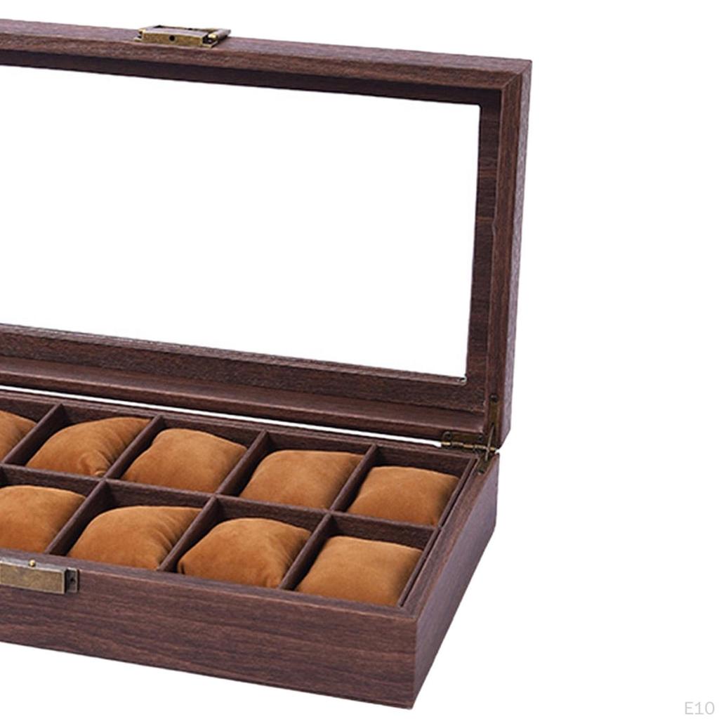 Box, Box, Glass Window Låsbar Pute Støvtett Display er, Travel Case Organizer Men