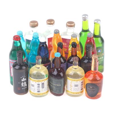 20Pcs 1:12 1:6 Dollhouse Miniature Drink Bottles Model Dolls Kitchen Accessories
