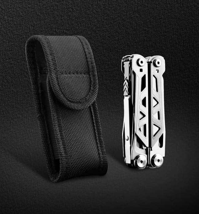 Outdoor Multi-function Multi-tool, Stainless Steel, Foldable, Instruction Manual Included