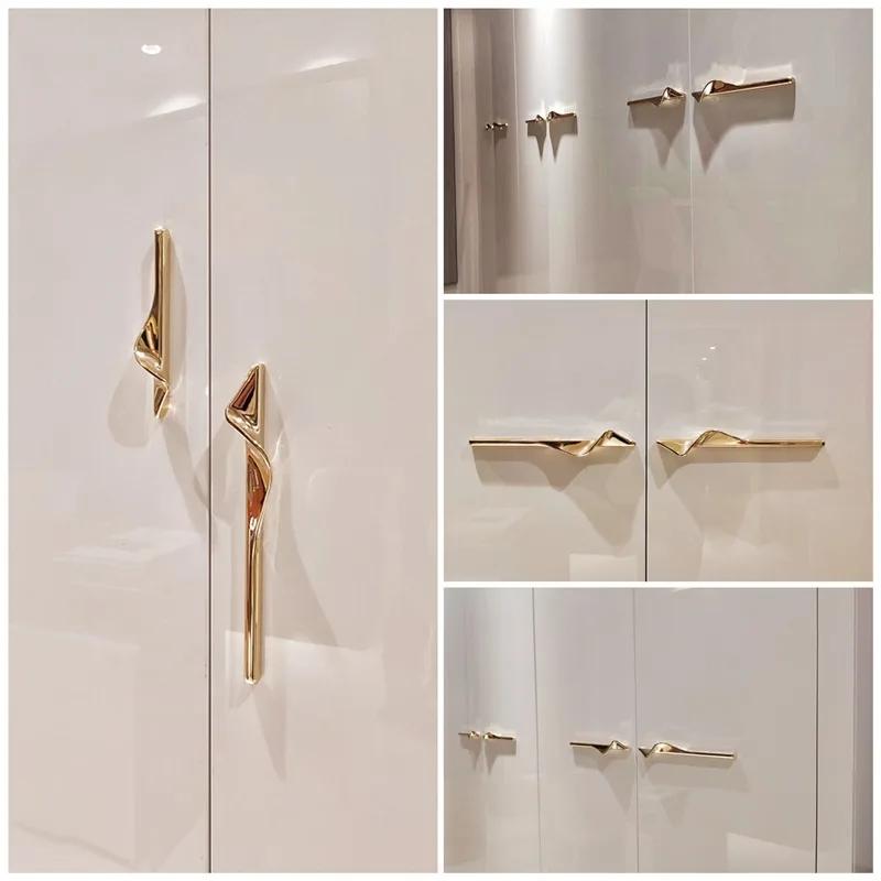 Neuer Zinklegierung Hellgold Grau Schranktür Schubladengriff Schranktürgriff