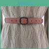 Solid Color Genuine Leather Belt Women Alloy Closure Fashion Wardrobe Summer