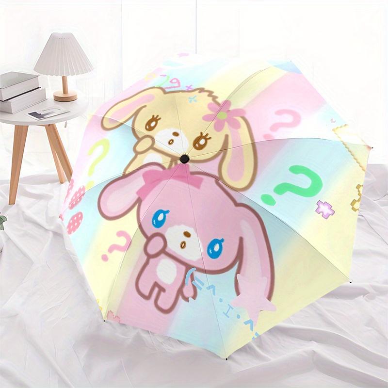 Sugar bunnies Automatic Open/Close Umbrella-Cute Umbrella with Cute Design, Portable 3-Fold Compact Umbrella for Men & Women, Halloween Chri