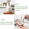 2-Piece Stainless Steel Coconut Cutting Tool Set, Coconut Hole Puncher and Meat Removal Scraper with Durable Non-Slip Handle