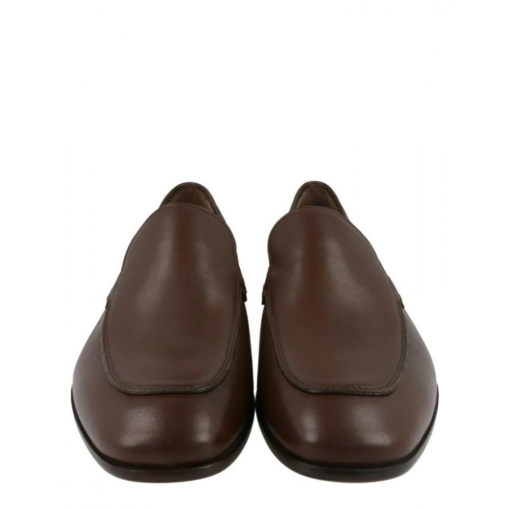 Salvatore Ferragamo Medium Brown Leather Loafers Ridley