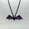 Acrylic Bat Pendant Necklaces for Women Girl Minimalist Rope Chain Choker Halloween Animal Necklace Jewelry Collier