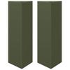 VidaXL Planters 2 Pcs Olive Green Triangular 30x26x75 Cm Steel, Outdoor Planter, Flower Box, Garden Box, 851150