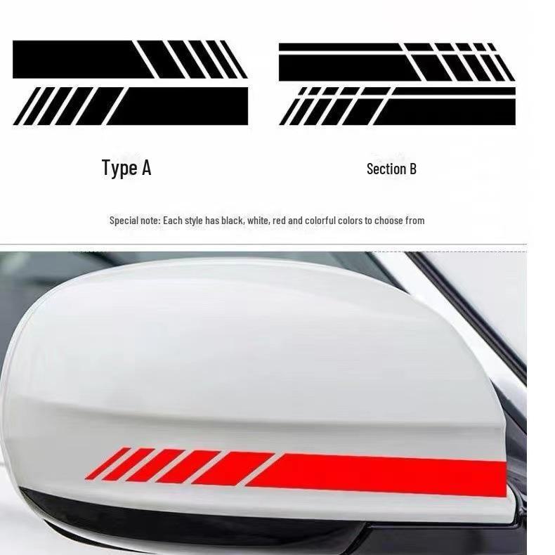 Decoratieve Auto Achteruitkijkspiegel Sticker - Regenbestendig, Krasbescherming, Reflecterend Bloemenontwerp