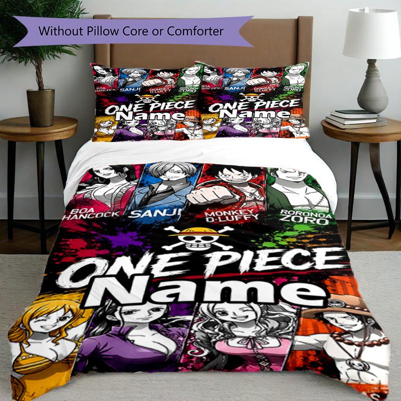 3pcs Duvet Cover Set (1*Duvet Cover + 2*Pillowcase, Without Core), Custom Name One Piece Pattern Bedding Set, Home Bedroom Decor Gift