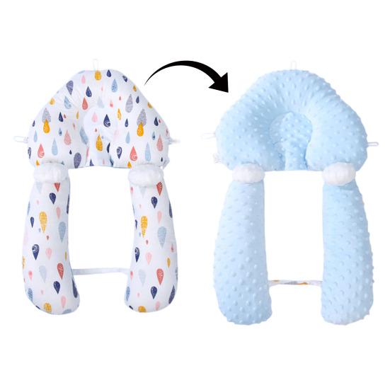 Almofada para Moldar a Cabeça de Bebê Recém-Nascido Design Dupla Face Almofada de Dormir Suporte Anti-Cabeça Chata Respirável