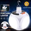 Solar Wiederaufladbare Campinglaterne, Tragbare LED Taschenlampe, Hängelampe für Außen, Haken, Mehrwinkelausleuchtung, Camping Angeln