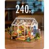 DIY Miniature House Kit Dreamy Garden House, Tiny House Kit for Adults to Build, Mini House Making Kit with Furnitures, Halloween/Christmas