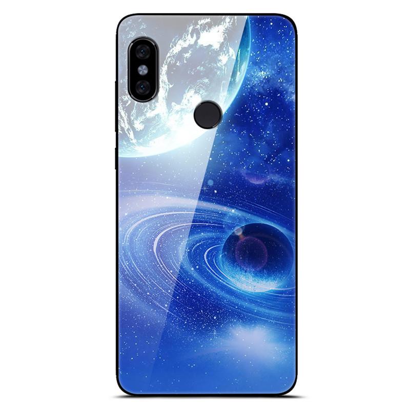 

For Xiaomi Redmi Note 5 Case Tempered Glass Planet Space Cover Glass Back Case for Xiomi Redmi Note 5 Pro Redmi note5 64GB 32GB