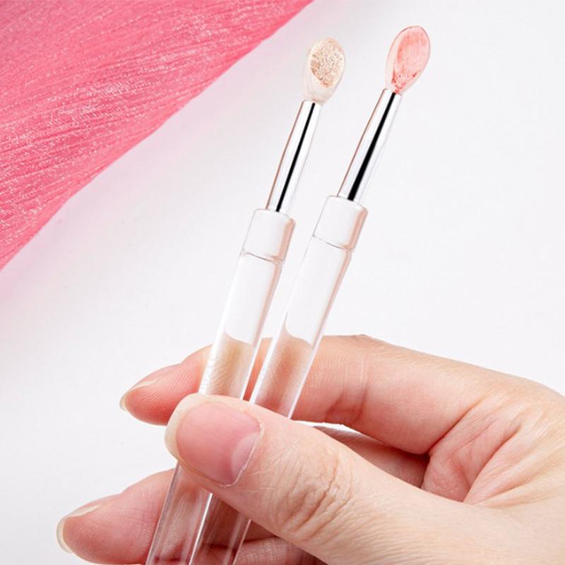 Portable Lip Gloss Applicator Multifunctional Silicone Lip Brushes With Dust Cap
