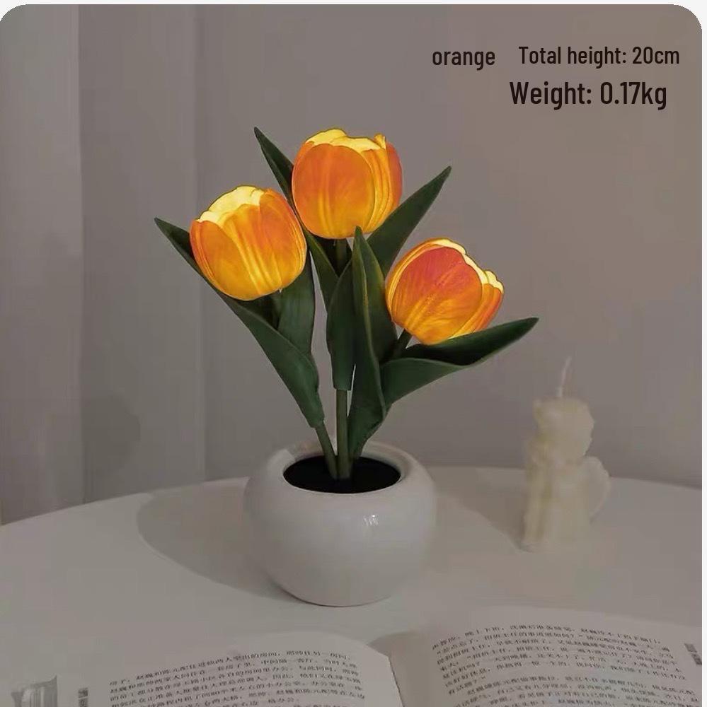 Elegant Tulip Night Light: High-End Decorative Bedside Lamp for Bedroom Ambiance