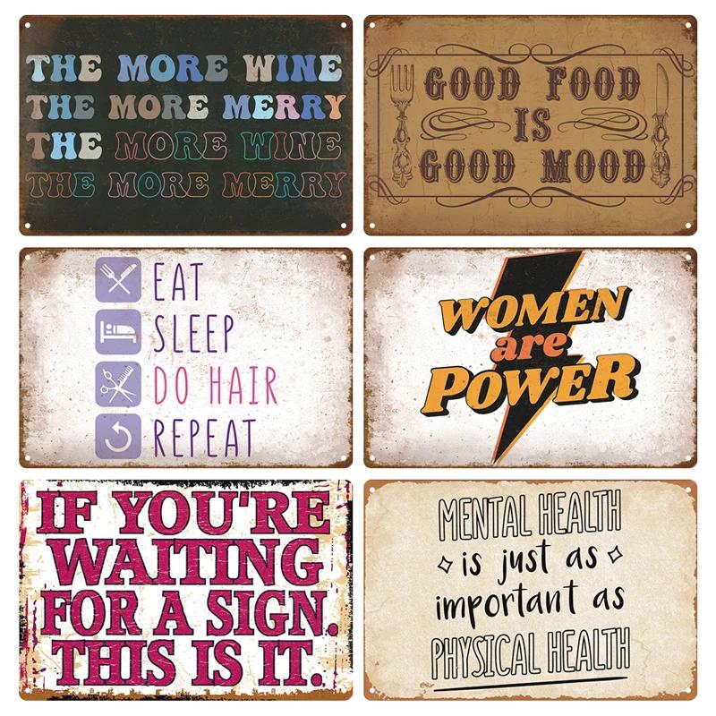 Funny Quote Sarcastic Vintage Posters Life Tin Sign Retro Plaque Metal Plate Wall Art Decor for Home Garden Courtyard Room Gift