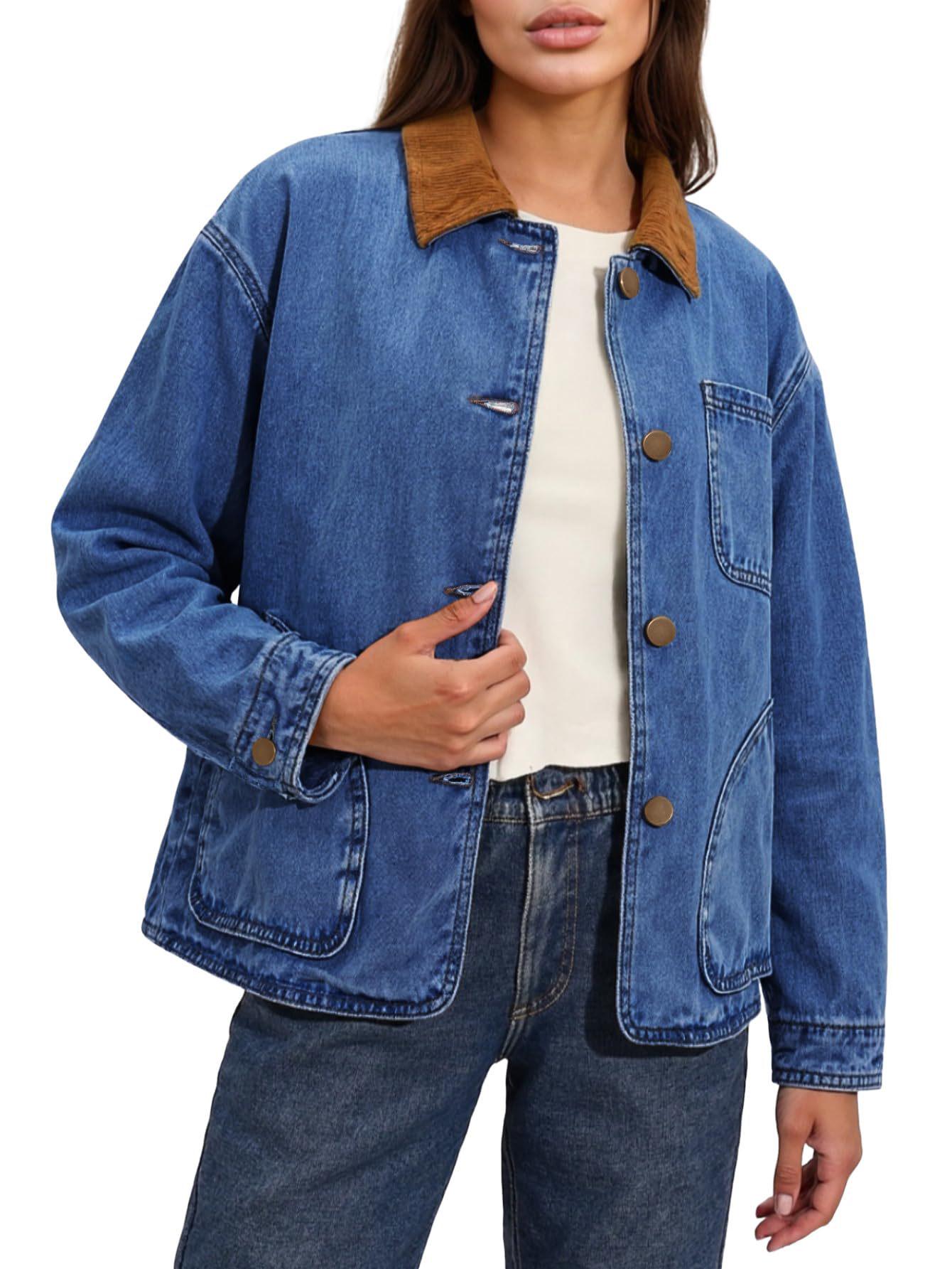 

Women s Versatile Denim Jacket - Casual Style 2026 M