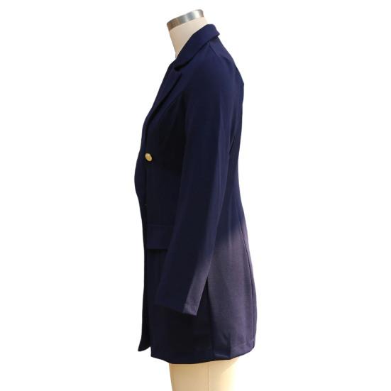 Sako šaty pro ženy Výstřih do V Dlouhý rukáv Pracovní šaty Klopový límec Dvouřadé Kancelářský business outfit