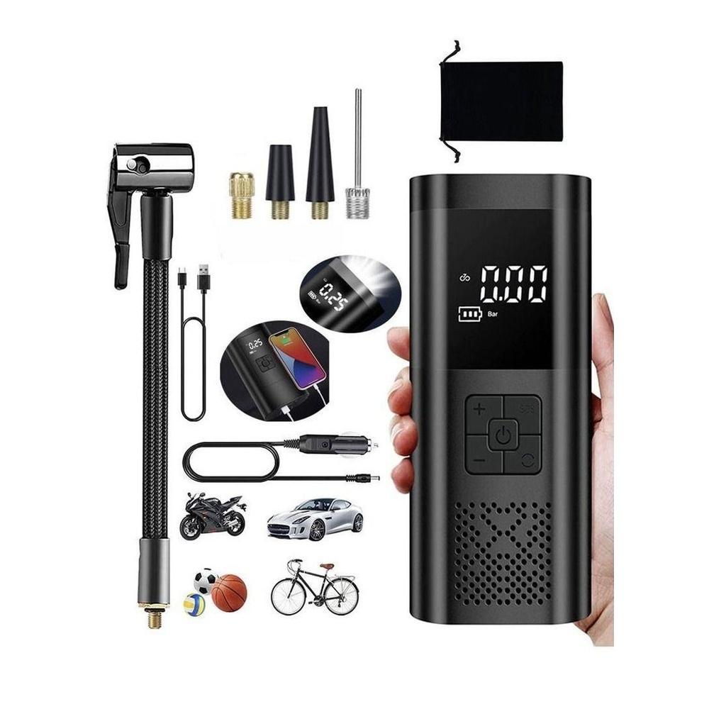 Air Compressor Tire Inflator Pump Car Portable 150 PSI Fast Inflation with LCD Dual Screen [Cordless & Strong Power] Electric Tire Pump for Car Tire