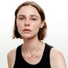 Premium Metal Brass Plated 18K Real Gold Inlaid With Zircon Pig Nose Clavicle Chain Simple Necklace