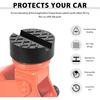 2 PCS Jack Pads, Trolley Floor Jack Disk Rubber Pad Extension for Pinch Weld Side, Universal Slotted Frame Rail Pinch Welds Protector for Floor