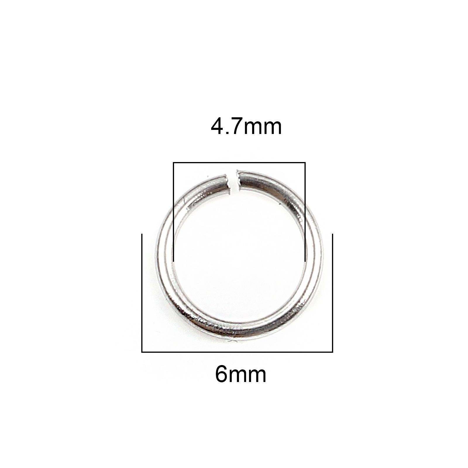

100pcs 0.5mm-1.8mm-4mm-16mm Stainless Steel Open Jump Rings Findings Round Silver Color DIY Making Keychain Necklace Jewelry