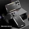 Aluminum Brushed Metal Alloy Phone Case for Xiaomi Redmi Note 14 13 12 11 10 9 8 Pro Plus 5G 13C 12C ShockProof Protection Cover