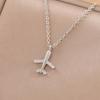Fashion Exquisite Airplane 925 Sterling Silver Plane Clavicle Chain Necklaces