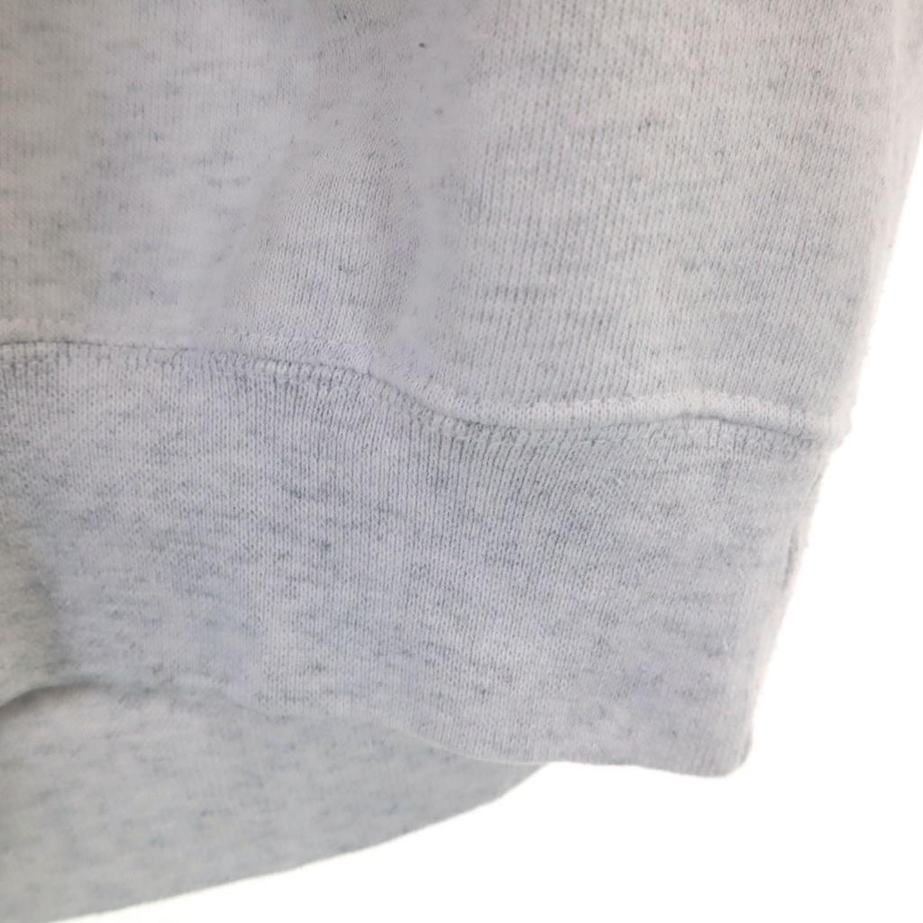 SOFFE 80s 90s Old USA made Long sleeve Big Print Front V sweat L gray Men's Used