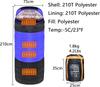 Winter -5℃ USB Heated Sleeping Bag Wearable Adult Electric Thermal Warm 4 Season Outdoor Camping Hiking Traveling (NO Power bank