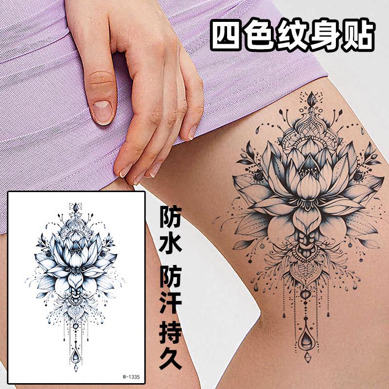Tattoo Sticker Half Arm Waterproof Long-Lasting Disposable Tattoo Male And Female Flower Arm Tattoo Sticker