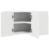 Porto Wall Mounted Corner Cabinet White 57 X 57 X 40 Cm Particleboard