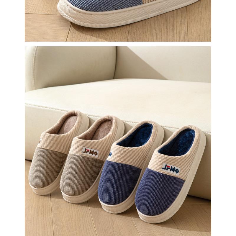 Мужские хлопковые тапочки больших размеров для зимнего использования дома и в помещении — фото 13