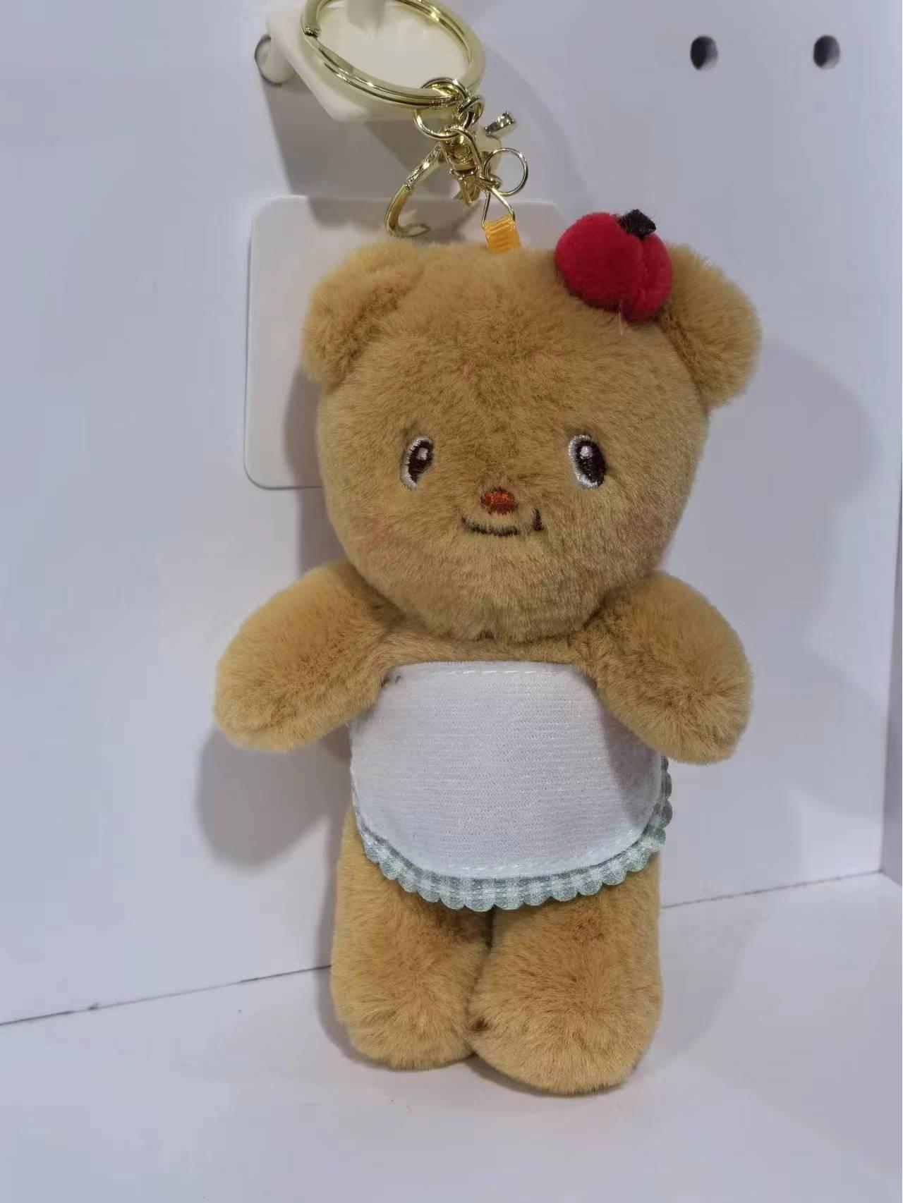 

Милый Очаровательный Маленький Медвежонок Плюшевый Брелок-Подвеска и Игрушка для Игрового Автомата с Клешней Apron светло-коричневого