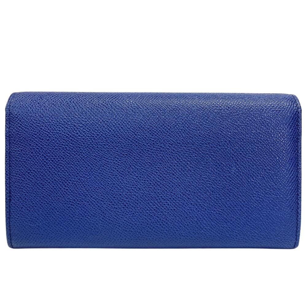 BVLGARI Flap Bicolor Be zero one leather Purse blue leather mens Used