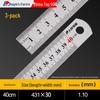 Multifunctional Extra-Thick Stainless Steel Ruler for Students, 15/30cm - Ideal for Drawing and Measurement.