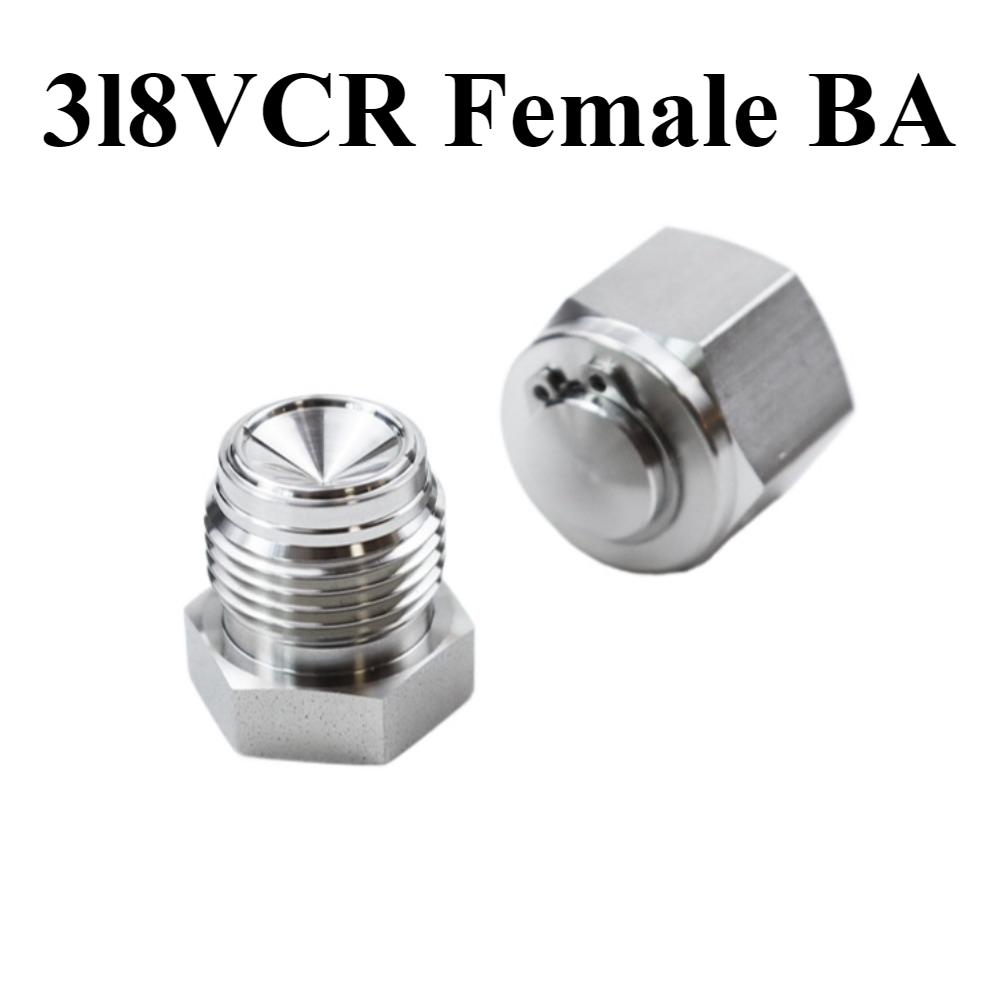 BA Or EP Grade 1/8" 1/4" 3/8" 1/2" 3/4" 1" VCR Male Plug Female End Cap SUS 316L Stainless Steel Water Gas Oil