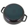 Staub Braiser Saute Pan 24cm IH Compatible Enamel Pot Pot Stylish Heat Retention Black Braiser Drop Structure Round Black [Staub Pot] Two-Handed