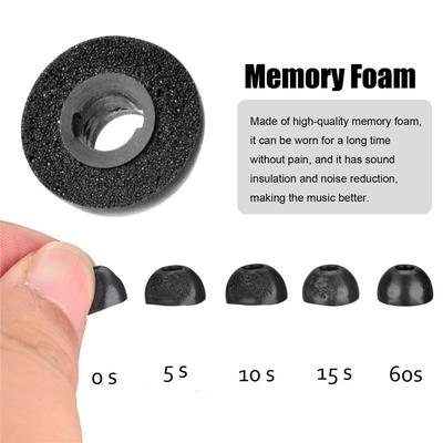 3 Pairs Replacement Memory Foam Tips for Samsung Galaxy Buds Pro Eartips Wireless Earbud Anti-Slip Avoid Falling Ear Tips Black