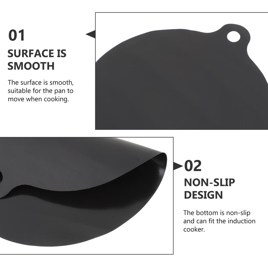 2 Pcs Induction Cooker Silicone Mat Pad Countertop Wear-resistant Heat-resistant Cooking Cooktop Microwave Clean