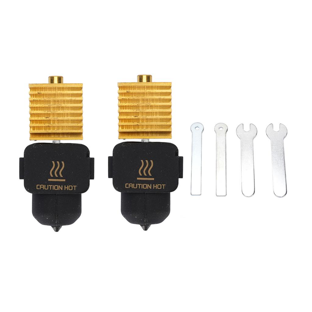 2 Sets Hot End Extrusion Head Kit Detachable 0.2MM 0.4mm Hardened Steel Nozzle Extruder Nozzle Hot