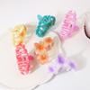 Delicate Colorful Flower Hair Claw for Woman Girl Skincare Makeup Hair Clip for Thin Hair Nonslip Delicate Hair Clip