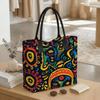  Colorful Graffiti Tote Bag Casual Large Capacity Shoulder Handbag for Daily Use
