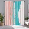 Ocean Beach Curtains Hawaii Vacation Style Drapes Rooms Decorative Set Of 2 Made Polyester