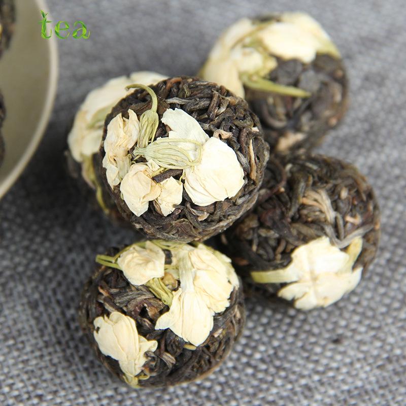 Handmade Jasmine Puerh Tea Pearl Dragon Pure Raw Puer Xiaotuo Ancient Tree Tea