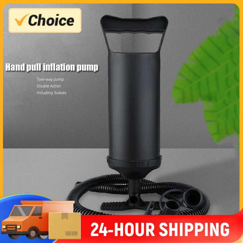 Two Way Air Pump Fast Inflation PVC Manual Air Pump Hand Pulled Inflatable Pump for Swimming Pools Mattresses