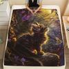 1Pc Cartoon Print Flannel Blanket, High Quality Comfortable for All Seasons, Home Decor, Warmth and Comfort, Perfect for Christmas Birthday Gift