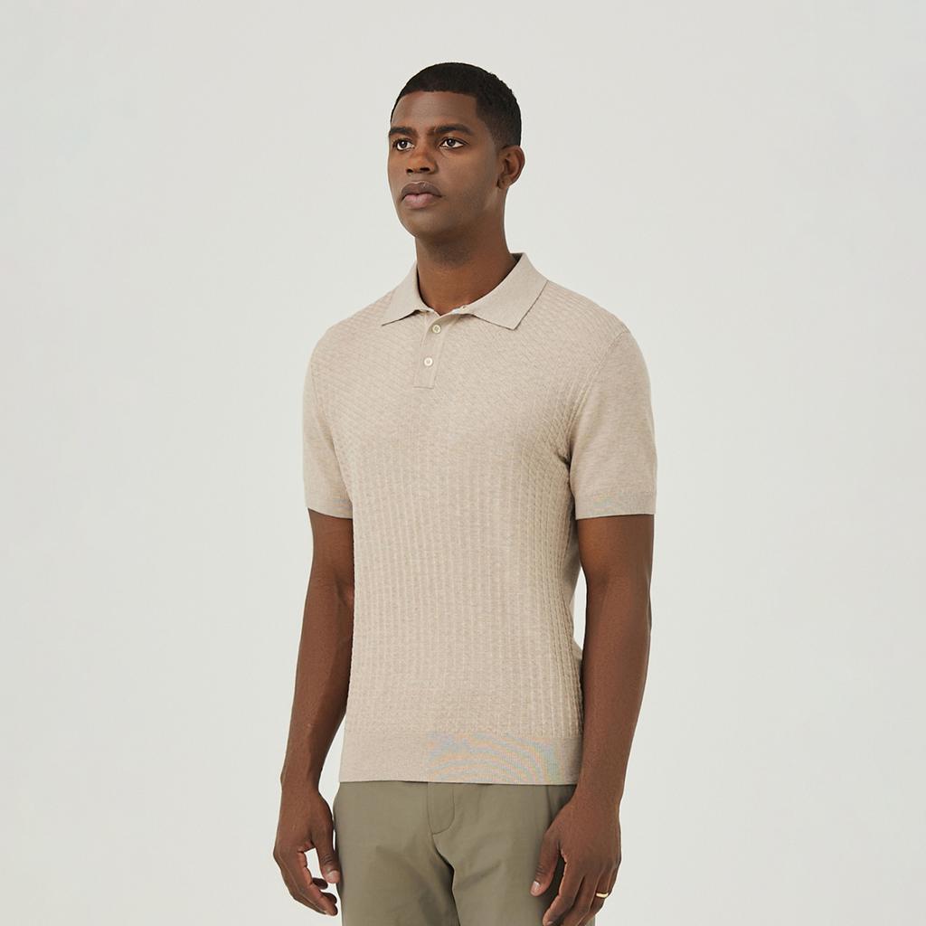 FERRAROMILANO Front Modified Knit Thierry Sweater L/Beige (Am0Ftsy20351)